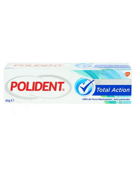 Polident Total action crème fixative appareils dentaires tube 40g Polident - 2