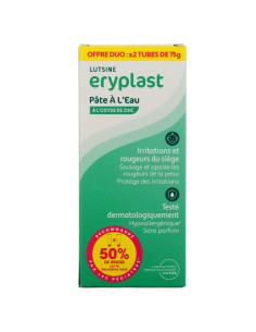 Lutsine Eryplast Pâte à l'eau - Oxyde de zinc Lot 2x75g