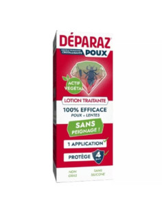 Déparaz Poux Lotion Traitante Sans Peignage. Family Pack 200ml