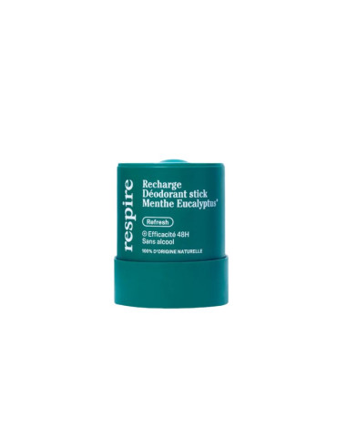 Respire Déodorant Stick Menthe Eucalyptus Recharge 50g