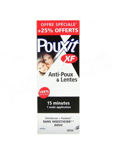 Offre Pouxit Anti-poux et Lentes Extra Fort lotion 250ml dont 50ml offerts
