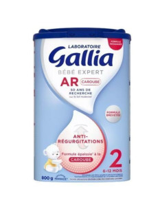 Gallia Bébé Expert 2 AR Caroube. Lait poudre. 6-12mois. 800g