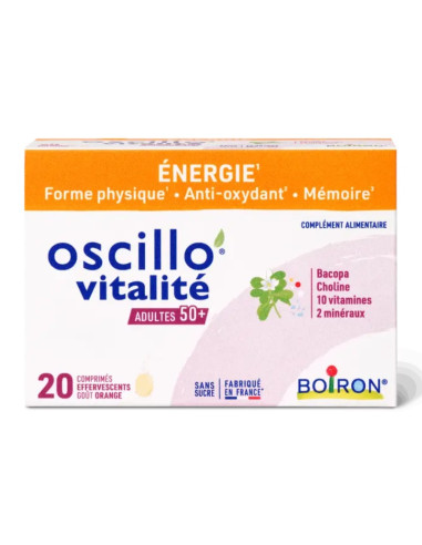 Oscillo Vitalité Adulte 50+. 20 comprimés effervescents