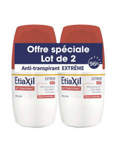 Etiaxil Anti-transpirant Extrême Déodorant 96H. Roll'on Lot 2x50ml