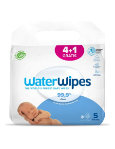 WaterWipes Lingettes Bébés 5x60 lingettes dont 60 offertes