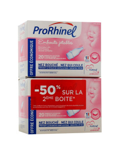 Prorhinel Embouts jetables Lot 2*20 embouts. Offre éco