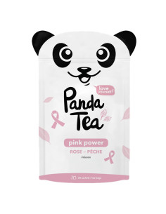 Panda Tea Pink Power Rose Pêche Infusion Douceur. 28 sachets