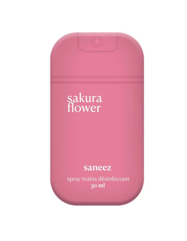 SANEEZ Spray désinfectant mains sakura flower. 30ml - rose SANEEZ Spray désinfectant mains sakura flower. 30ml - rose