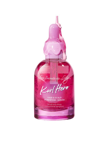 Les Secrets de Loly Kurl Hero Serum Anti-chute Croissance. 50ml flacon pipette rose