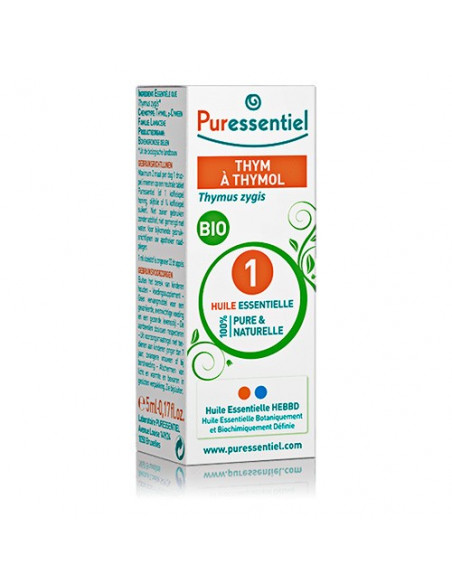 Puressentiel Thym à Thymol Huile Essentielle Bio 5ml - Archange-pharma