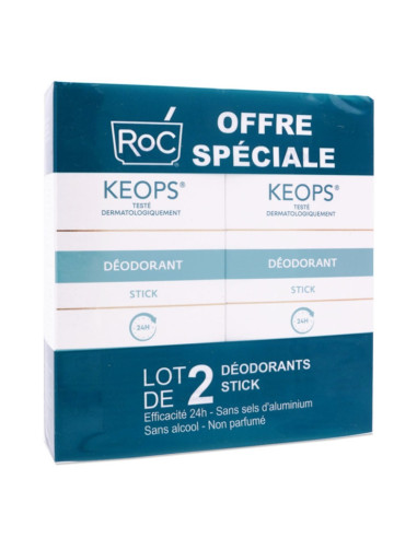 Keops Déodorant Stick. Lot de 2x40ml