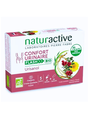 Naturactive Confort Urinaore Flash Bio Urisanol. 10 gélules +10 capsules