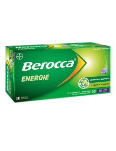 Berocca Energie Goût Cassis. 30 comprimés effervescents