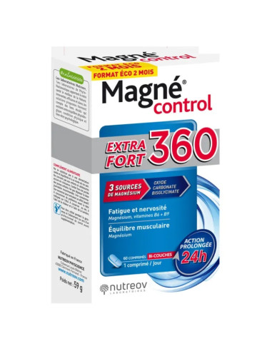 Magné Control Extra Fort 360. Format éco 2 mois. 60 comprimés