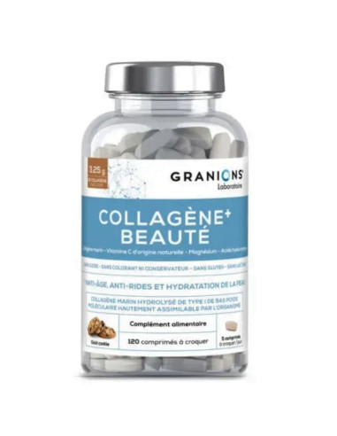 Granions Collagène + Beauté. Goût Cookie. 120 comprimés à croquer