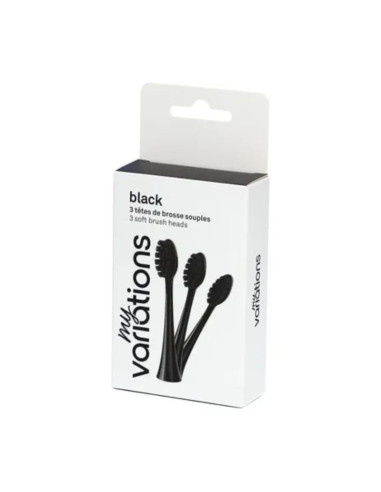 My Variations Pack 3 têtes de Brosse Noir