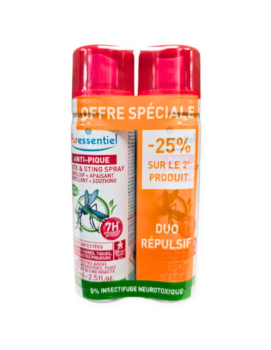 Puressentiel Anti-Pique . Offre spéciale -25% sur le 2ème . Lot 2x75ml