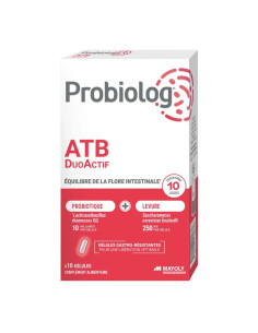 Boite blanche avec bandeau rouge et écriture grise et rouge