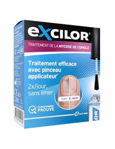Excilor Traitement de la Mycose de l'Ongle. Solution 3,3ml