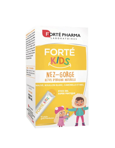 Forte Kids Nez-Gorge Goût Framboise 10x Stick gel