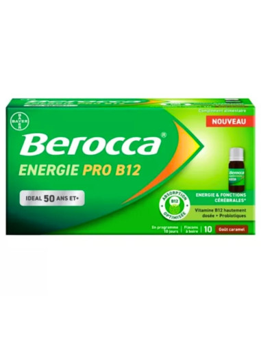 Berocca Energie PRO B12. Goût caramel. x10