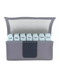 Pilbox Mini Pillulier semainier Gris Clair