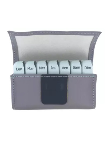 Pilbox Mini Pillulier semainier Gris Clair