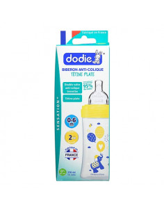 Dodie Biberon Anti-colique Tétine Plate 0-6m débit 2. 270ml