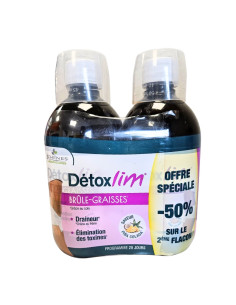 Détoxlim Brûle-Graisses. Solution buvable. Lot 2x500ml