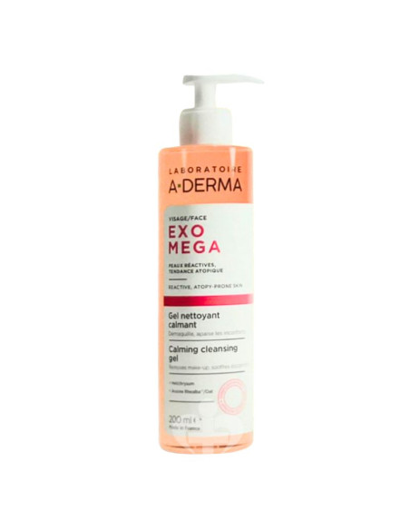 Aderma Exomega Visage Gel Nettoyant Calmant. 200ml