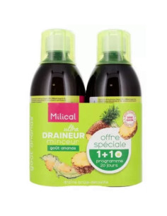 Milical Ultra Draineur Minceur Goût Ananas. Lot 2x500ml