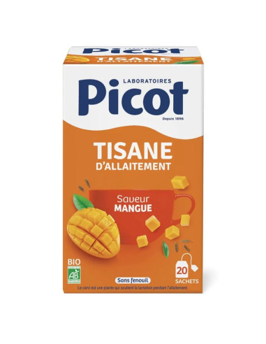 Picot Tisane d'allaitement. Mangue. 20 sachets