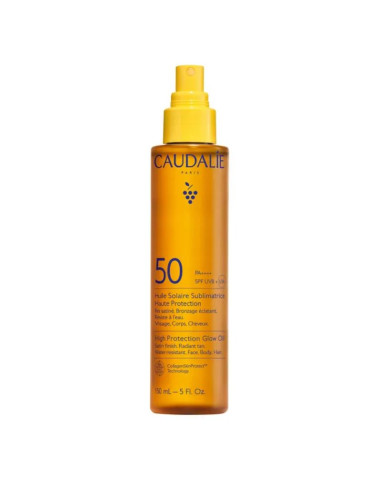 Caudalie SPF50 Huile Solaire Sublimatrice Haute Protection. 150ml
