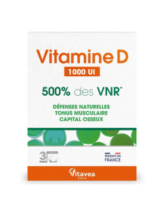 boite carré blanche écriture orange et verte