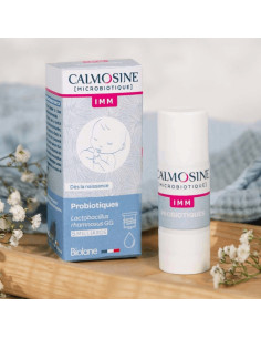 boite bleu et flacon compte goutte