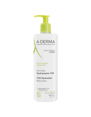 Aderma Lait corps Hydratation 72h 400ml