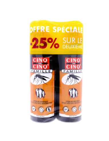 Cinq sur cinq Famille. Lot 2 sprays de 100ml