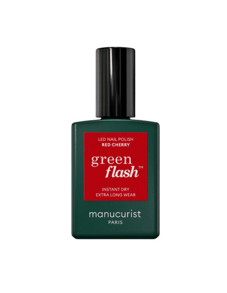 Manucurist Green Flash Vernis Semi-permanent Red Cherry. 15ml