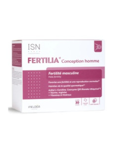 Fertilia Conception Homme Fertilité. 30 sachets gout orange boite rose et blanche