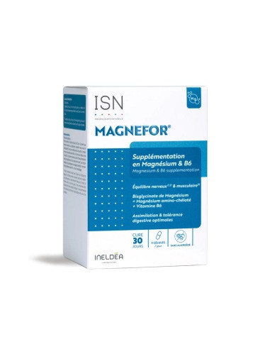 Magnefor Nervosité Fatigue 90 capsules végétales boite bleu et blanche