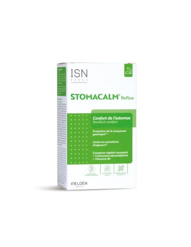 Stomacalm Reflux. 20 comprimés à croquer gout menthe boite verte et blanche