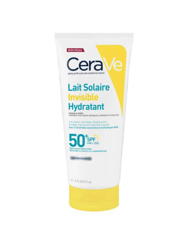 Cerave SPF50+ Lait Solaire Invisible Hydratant. 177ml