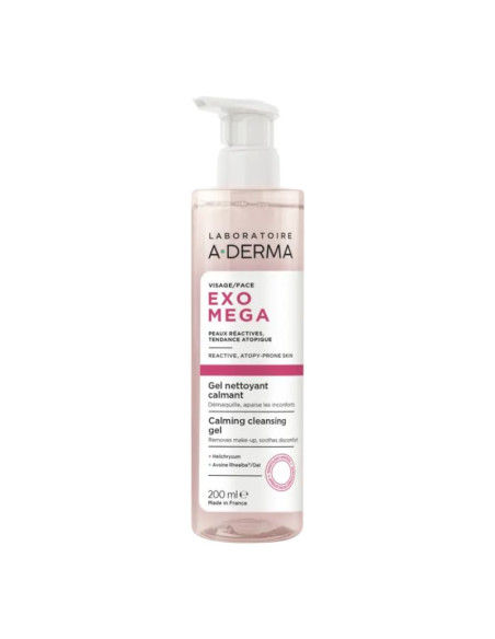 Aderma Exomega Visage Gel Nettoyant Calmant