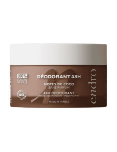 Endro Déodorant 48h Notes de Coco sans parfum. 50g