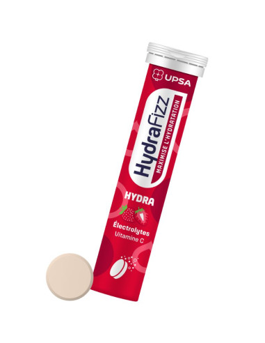 UPSA Hydrafizz Gout Fraise x16 pastilles rouge