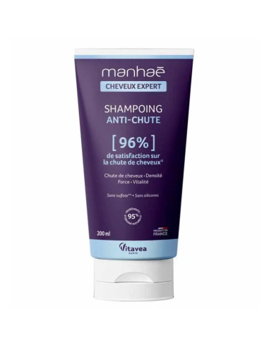 Manhaé Cheveux Expert Shampoing Anti-chute. 200ml - tube violet