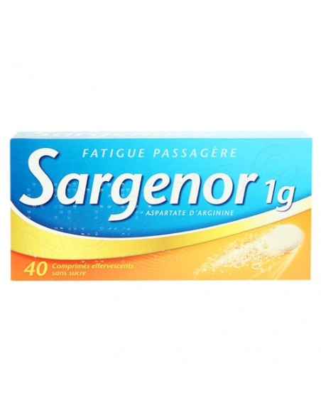 Sargenor 1g sans sucre 40 comprimés effervescents