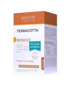 Biocyte Solaire Terracotta Bronzage. 90 gélules