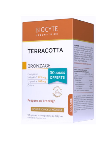 Biocyte Solaire Terracotta Bronzage. 90 gélules