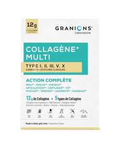 Granions Collagène Multi Type I, II, III, V, X. Poudre 260g